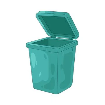 Illustration of open bin Stock Illustration