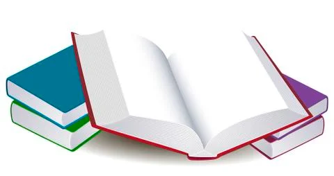 Illustration of an open book Stock Illustration