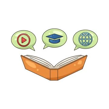 Illustration of open book Stock Illustration