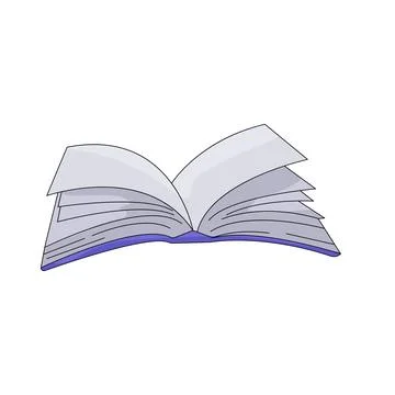 Illustration of open book Illustrazione stock