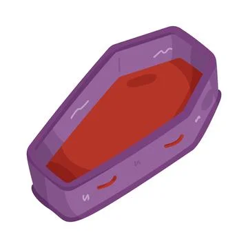 Illustration of open coffin Stock-Illustration
