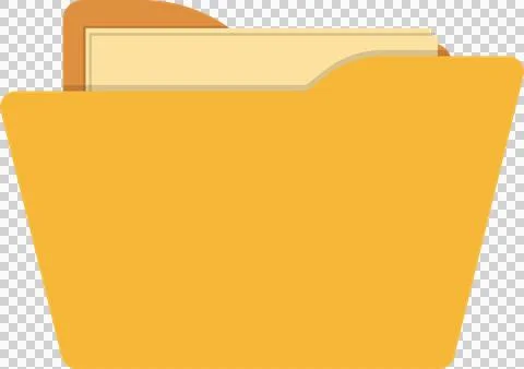 Illustration of an open file folder, holding a few documents, against a tra.. Stock Illustration