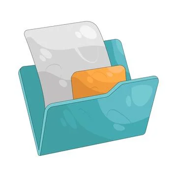 Illustration of open folder Stock Illustration