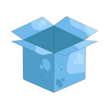Illustration of open gift box Stock Illustration