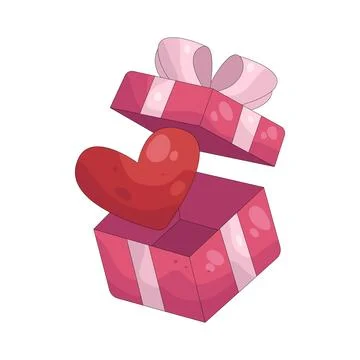 Illustration of open gift box Stock Illustration