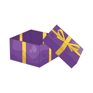 Illustration of open gift box Stock Illustration