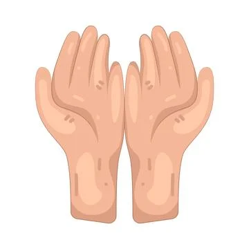 Illustration of open hand Stock Illustration