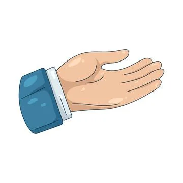 Illustration of open hand Stock Illustration