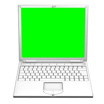 Illustration of an open laptop computer Stock Illustration