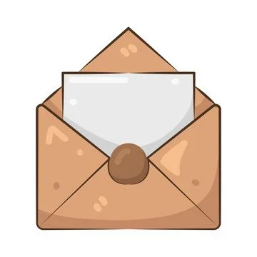 Illustration of open letter Stock Illustration