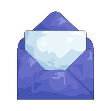 Illustration of open letter Stock Illustration