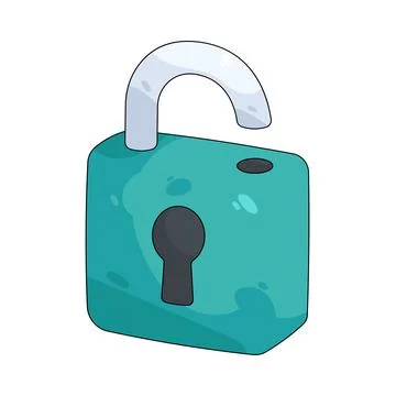 Illustration of open lock Stock Illustration