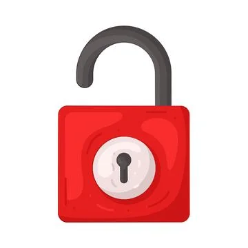 Illustration of Open padlock Stock Illustration