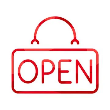Illustration of open sign Stock Illustration