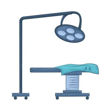 Illustration of operating table Illustrazione stock
