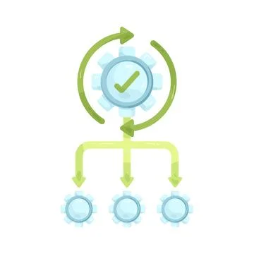 Illustration of optimized workflow Stock Illustration