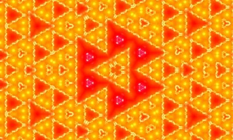 Illustration of orange texture with repeating red triangle patterns Stock Illustration