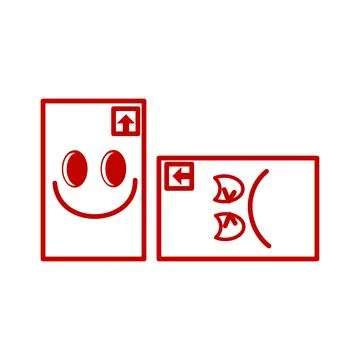 Illustration of the orientation icon for placing items in list style Stock-Illustration