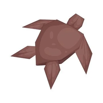 Illustration of Origami Turtle Stock Illustration