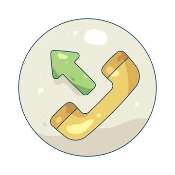 Illustration of outgoing call Stock Illustration