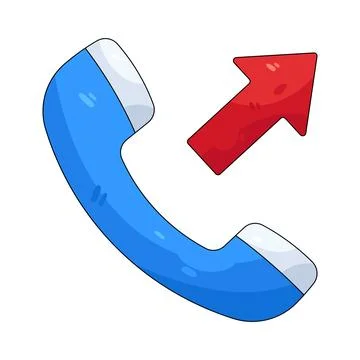 Illustration of outgoing call Stock Illustration