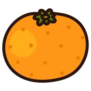 Illustration of outlined simple orange Stock Illustration