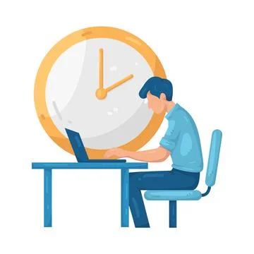 Illustration of Overtime Stock Illustration