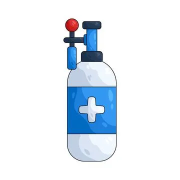 Illustration of oxygen tank Stock Illustration