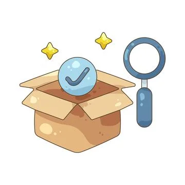 Illustration of package check Stock Illustration
