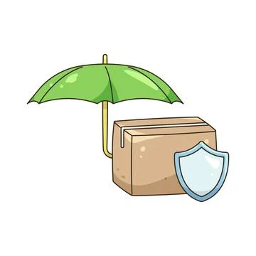 Illustration of Package protection Ilustração Stock
