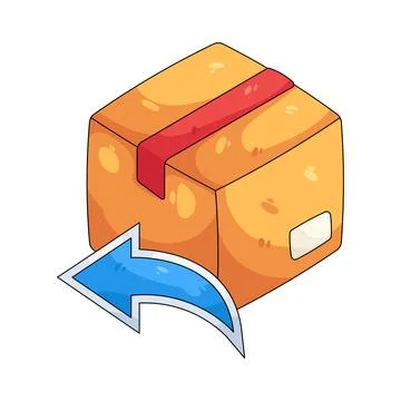 Illustration of Package return Stock Illustration