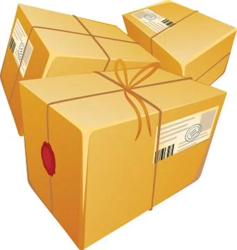 Illustration of packages, with white background vector-eps Stock Illustration