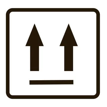 Illustration of packaging symbol on white background Illustrazione stock