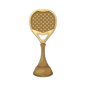 Illustration of padel trophy Stock Illustration