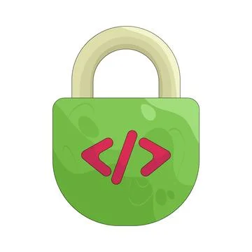 Illustration of Padlock with code Stock-Illustration