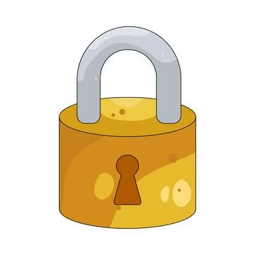 Illustration of Padlock Stock Illustration