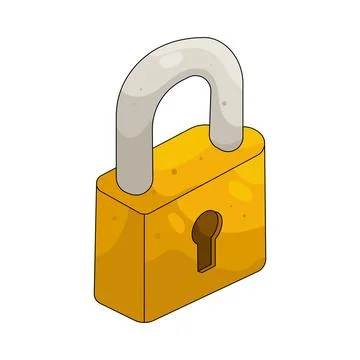 Illustration of Padlock Stock Illustration