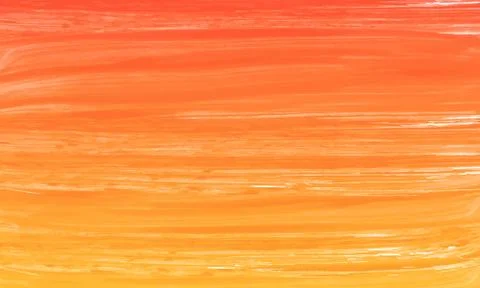 Illustration of paint brush strokes with gradient from orange to yellow. Stock Illustration