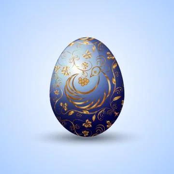 Illustration of painted Eastern egg Stock Illustration