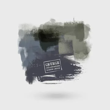 Illustration of painted grunge elements. Stock Illustration