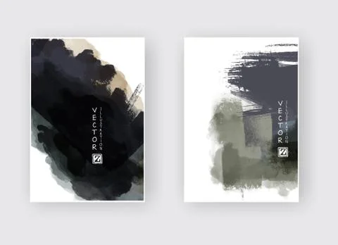 Illustration of painted grunge elements. Stock Illustration