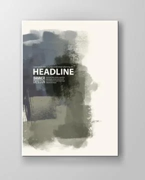 Illustration of painted grunge elements. Stock Illustration