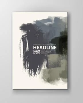 Illustration of painted grunge elements. Illustrazione stock