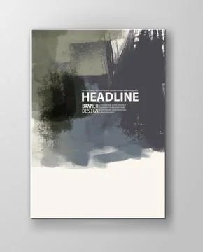 Illustration of painted grunge elements. Stock Illustration