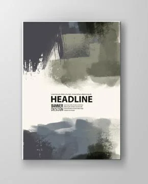 Illustration of painted grunge elements. Stock Illustration