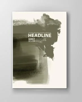 Illustration of painted grunge elements. 스톡 일러스트