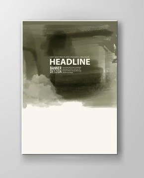 Illustration of painted grunge elements. Stock Illustration