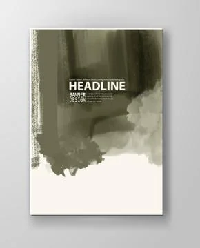 Illustration of painted grunge elements. Stock Illustration