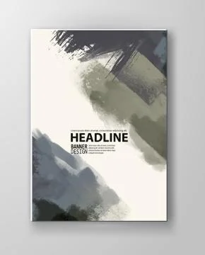 Illustration of painted grunge elements. Stock Illustration