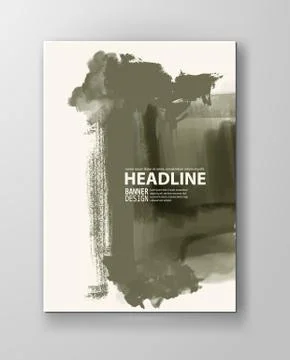 Illustration of painted grunge elements. Stock Illustration